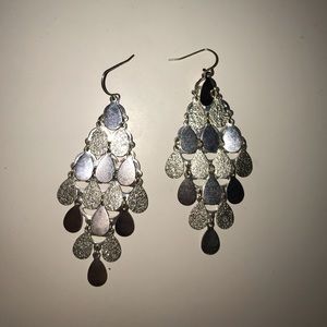 silver dangling earrings